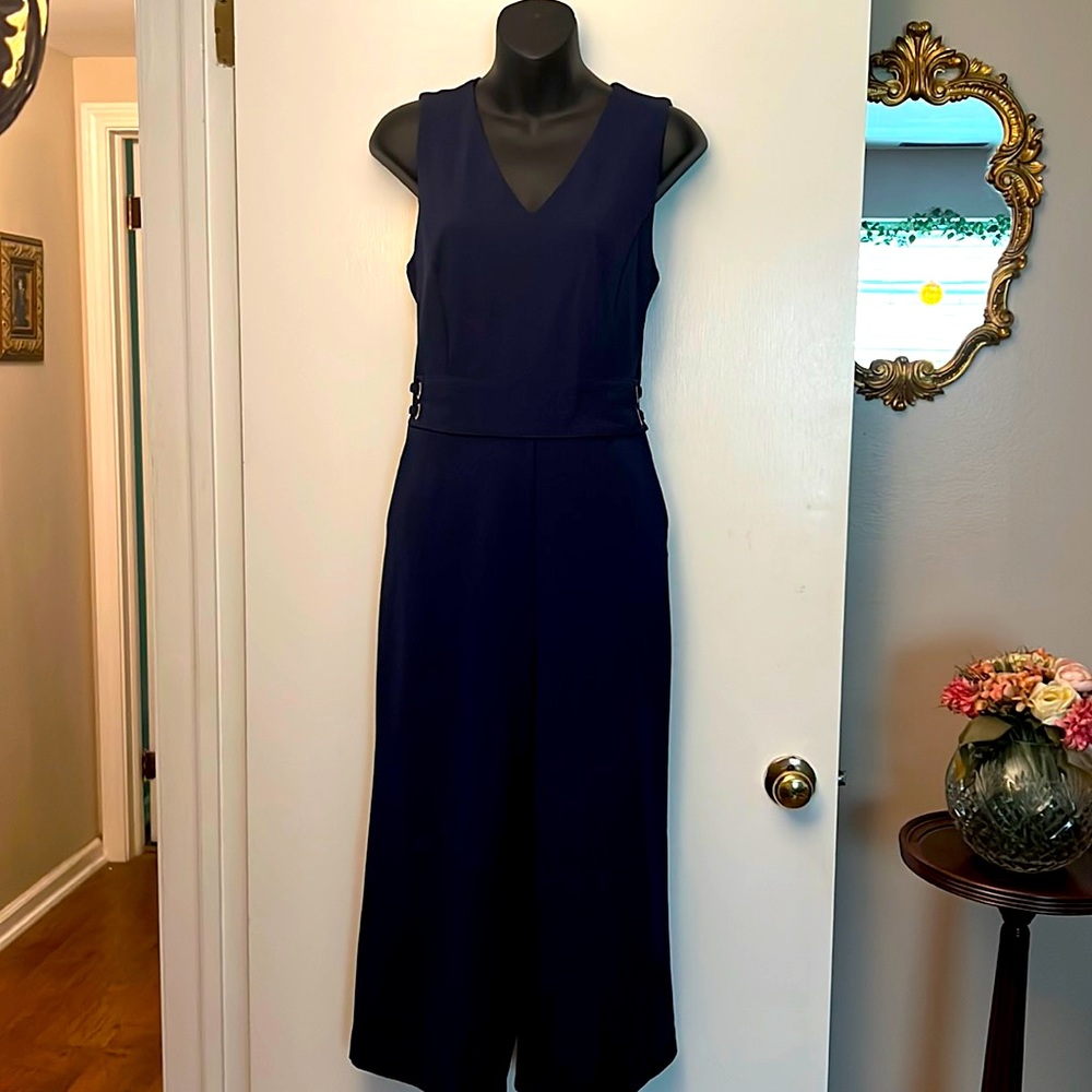 Navy Blue & Gold Accented Jumpsuit
